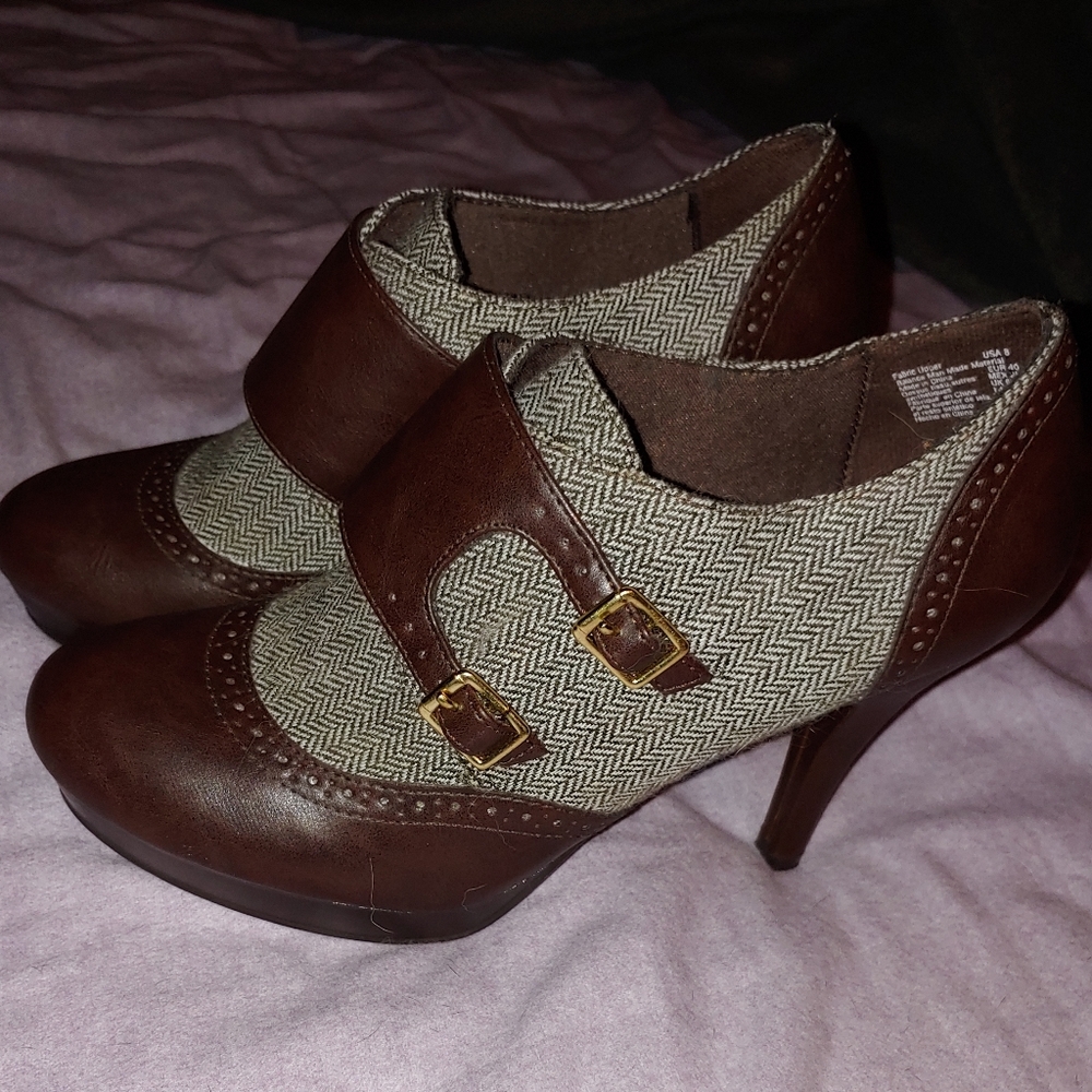 Dexflex Comfort Tweed heeled booties